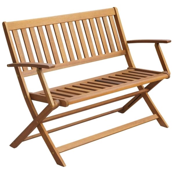 vidaXL Hagebenk med pute 120 cm heltre akasie