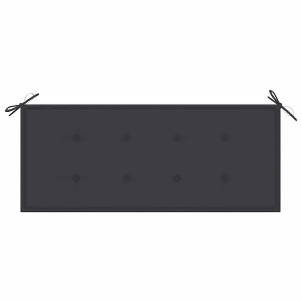 vidaXL Hagebenk med pute 120 cm bambus