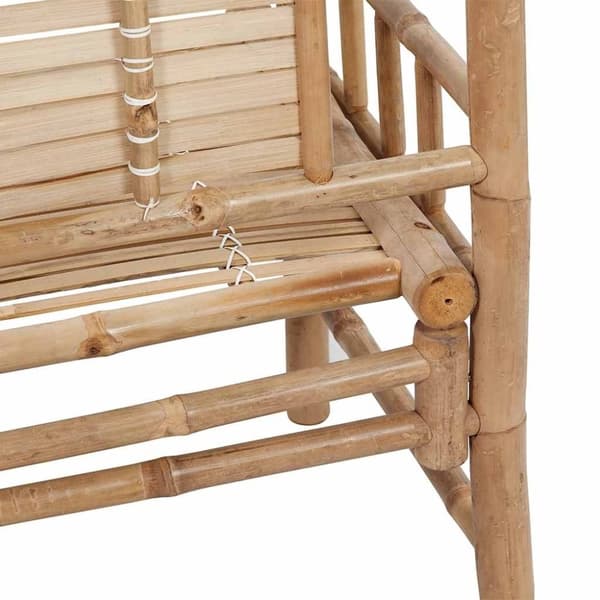 vidaXL Hagebenk med pute 120 cm bambus