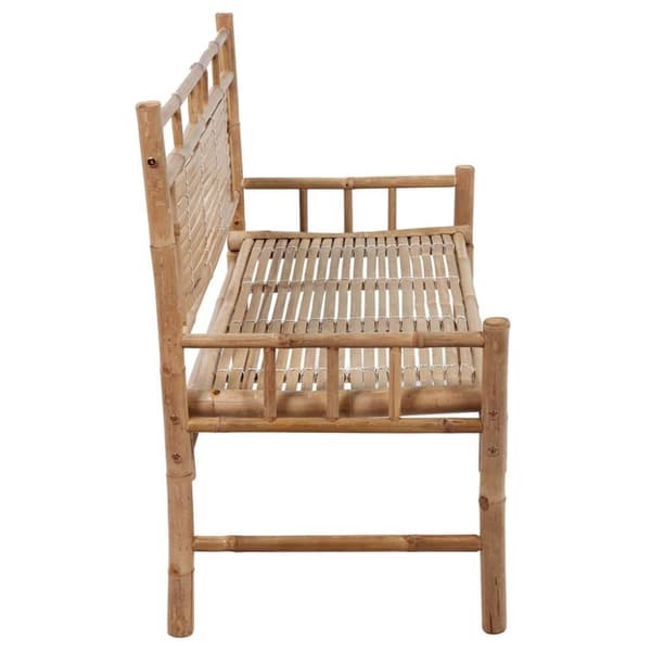 vidaXL Trädgårdsbänk med dyna 120 cm bambu