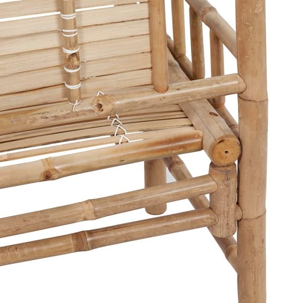 vidaXL Trädgårdsbänk med dyna 120 cm bambu