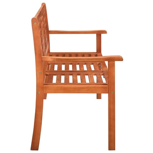 vidaXL Trädgårdsbänk 3-sits med dyna 150 cm massivt eukalyptusträ