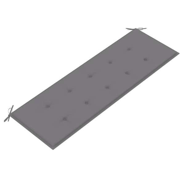 vidaXL Trädgårdsbänk 3-sits med dyna 150 cm massivt eukalyptusträ