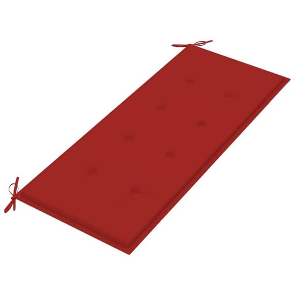 vidaXL Trädgårdsbänk 2-sits med dyna 120 cm massivt eukalyptusträ