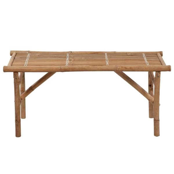 vidaXL Sammenleggbar Hagebenk med pute 118 cm bambus