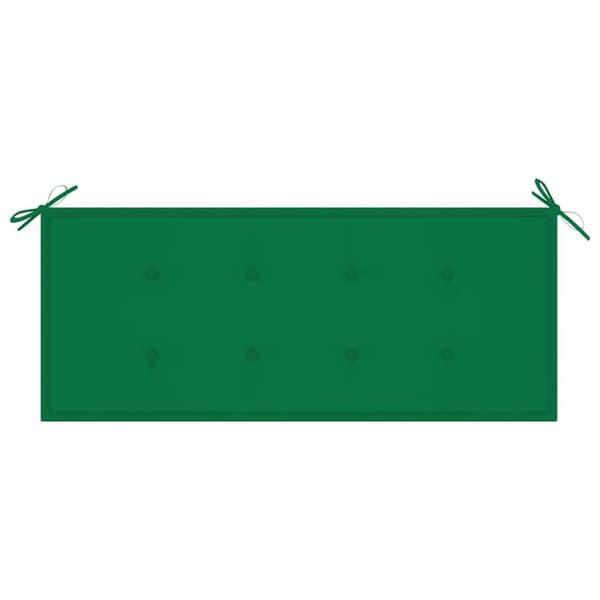 vidaXL foldbar havebænk med hynde 118 cm bambus