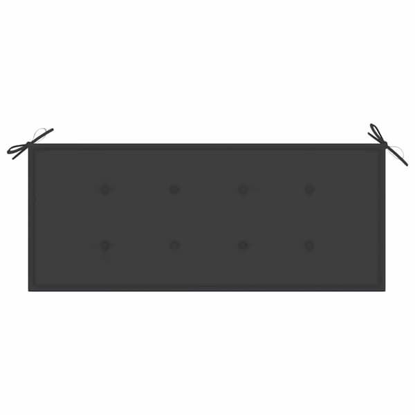 vidaXL Batavia-penkki 120 cm antrasiitti tyyny 120 cm täysi tiikki