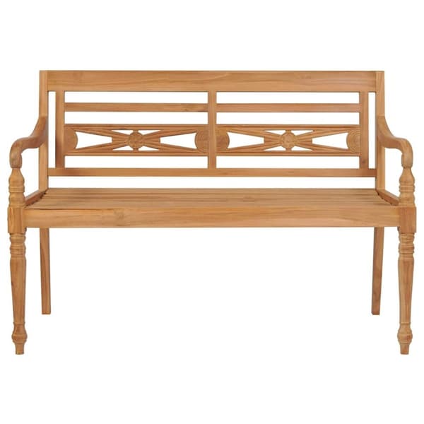 vidaXL Batavia benk med antrasitt pute 120 cm heltre teak