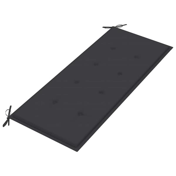 vidaXL Batavia benk med antrasitt pute 120 cm heltre teak