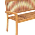 Miniatyrbild 10 av 10: vidaXL Stapelbar trädgårdsbänk med dyna 159 cm massiv teak