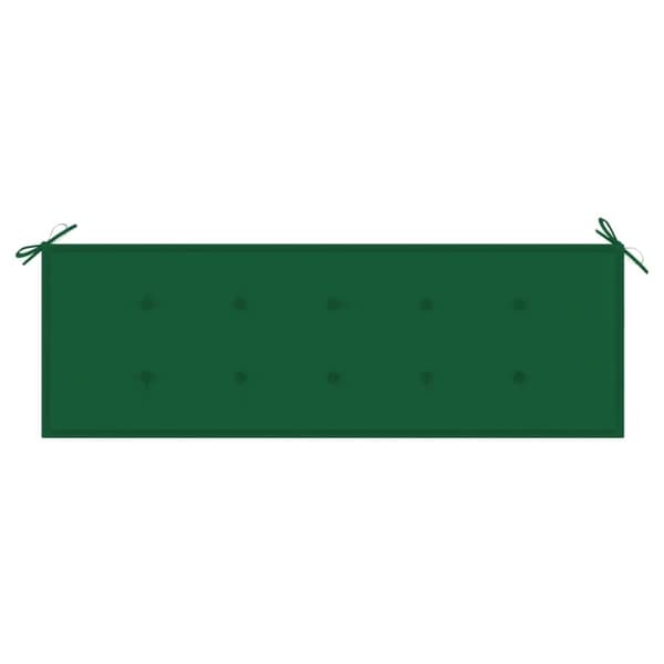 vidaXL Stablebenk med pute 159 cm heltre teak