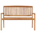 Miniatyrbilde 3 av 9: vidaXL Stablebenk med pute 128,5 cm heltre teak
