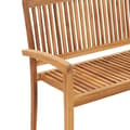 Miniatyrbilde 4 av 9: vidaXL Stablebenk med pute 128,5 cm heltre teak