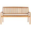 Miniatyrbilde 3 av 9: vidaXL Stablebenk med pute 159 cm heltre teak