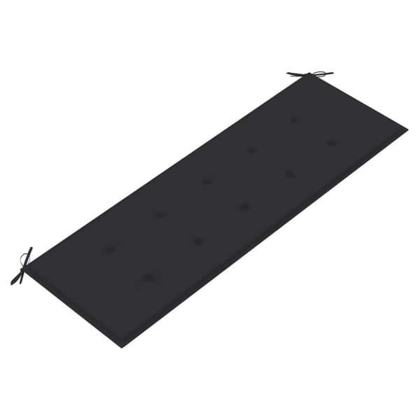 vidaXL Stablebenk med pute 159 cm heltre teak