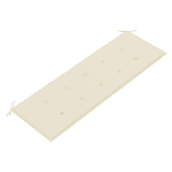 vidaXL Pinottava puutarhapenkki tyynyllä 159 cm täysi tiikki