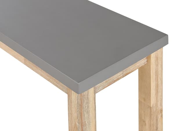 Puutarhapenkki harmaa kolmelle 160 cm betoniefektillä ulkokäyttöön moderni tyyli