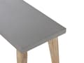 Miniatyrbillede 6 af 8: Havebænk Grå Fibercement Træbund Sæde til 3 Personer Moderne Verandamøbler