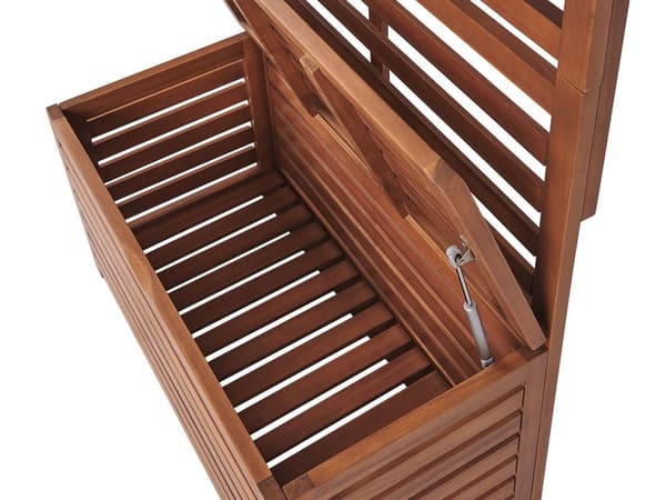 Havebænk Akacietræ 170 x 80 cm med Opbevaring Hylder Balkon Terrasse Væg