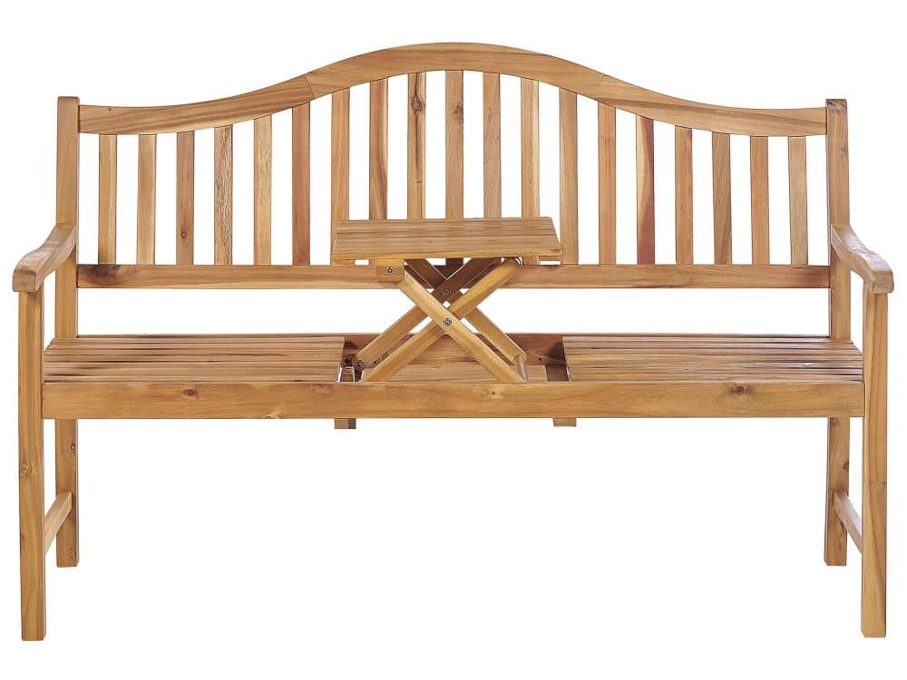 Trädgårdsbänk 150 cm ljust trä HILO II