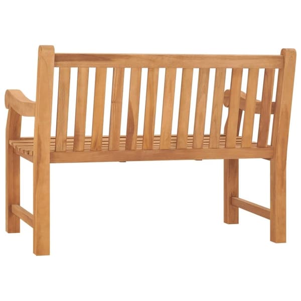 vidaXL havebænk 114 cm massivt teaktræ