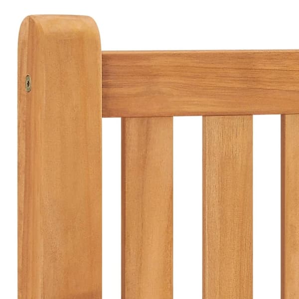 vidaXL havebænk 114 cm massivt teaktræ