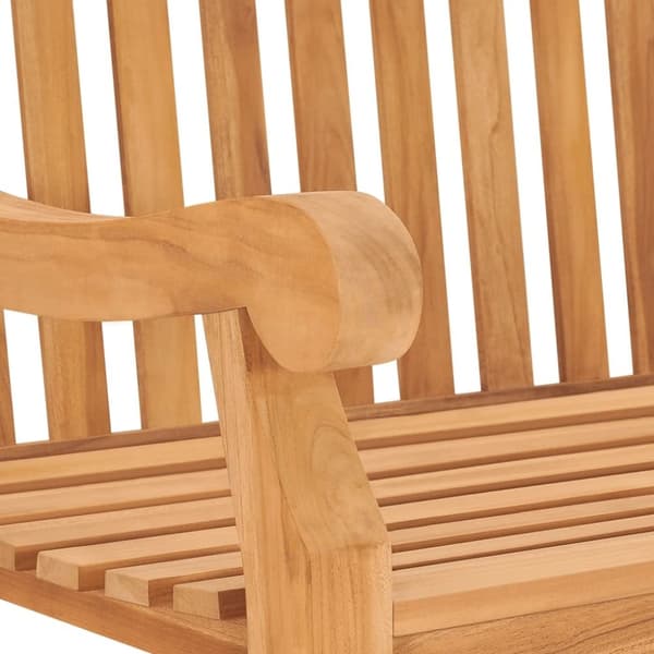 vidaXL havebænk 114 cm massivt teaktræ