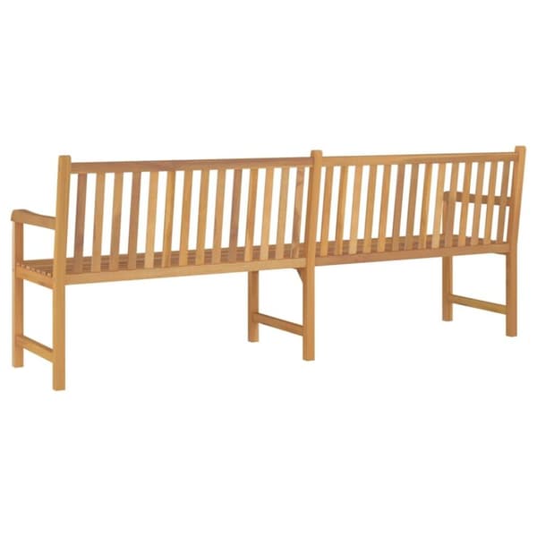 vidaXL havebænk 228 cm massivt teaktræ