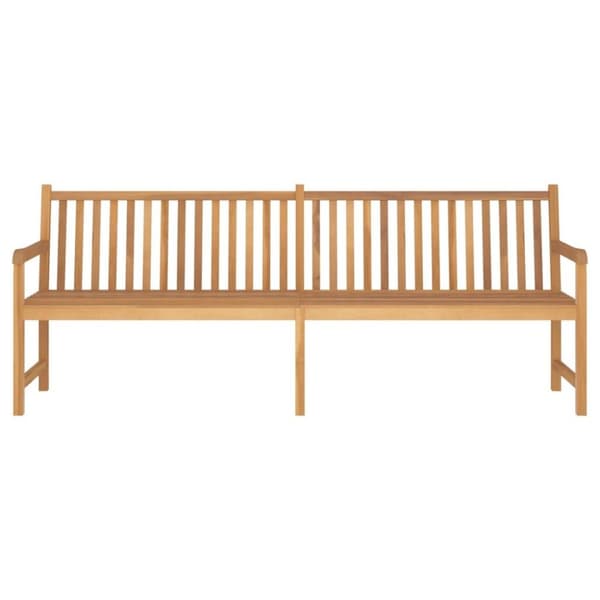 vidaXL havebænk 228 cm massivt teaktræ