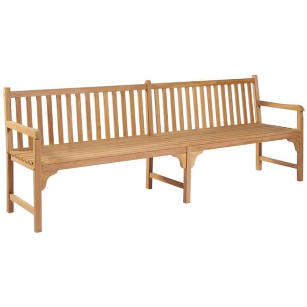 vidaXL havebænk 228 cm massivt teaktræ