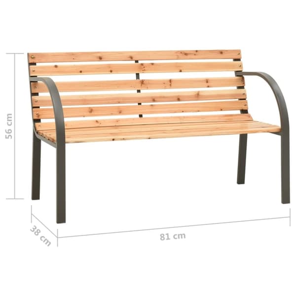 vidaXL Hagebenk for barn 81 cm kinesisk gran