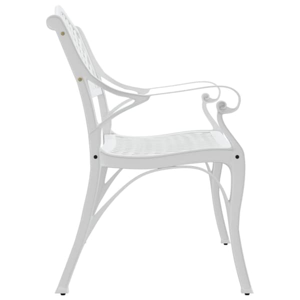 vidaXL havebænk 102 cm støbt aluminium hvid