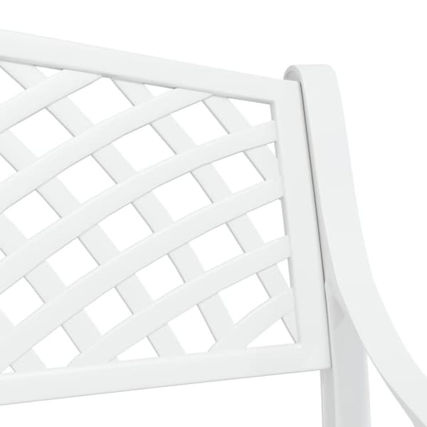 vidaXL havebænk 102 cm støbt aluminium hvid