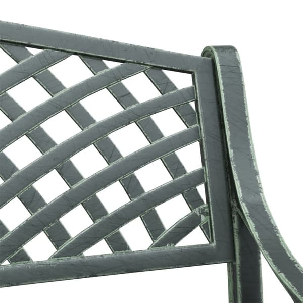 vidaXL Trädgårdsbänk 102 cm gjuten aluminium grön