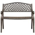 Miniatyrbilde 3 av 7: vidaXL Hagebenk 102 cm støpt aluminium bronse