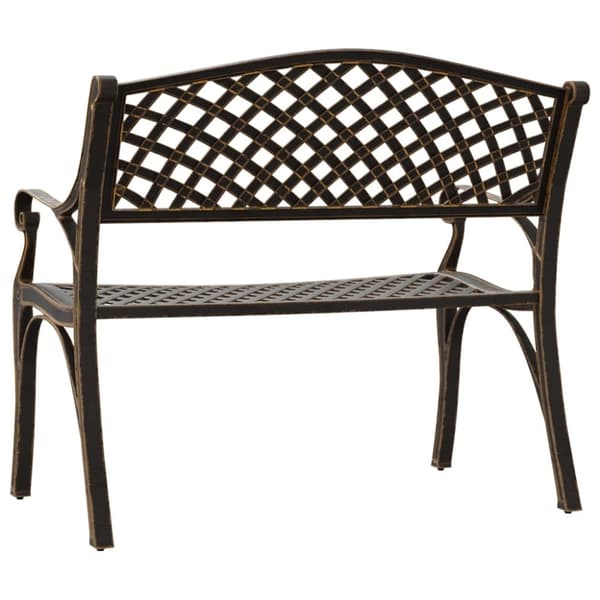 vidaXL Hagebenk 102 cm støpt aluminium bronse