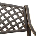 Miniatyrbilde 6 av 7: vidaXL Hagebenk 102 cm støpt aluminium bronse