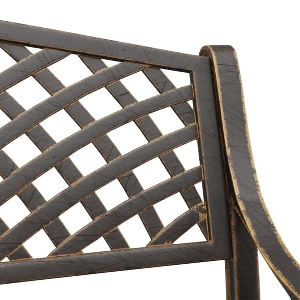 vidaXL Hagebenk 102 cm støpt aluminium bronse