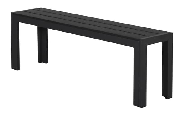 Ikky havebænk, 132 cm sort/sort.