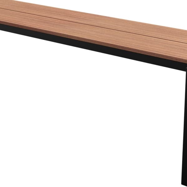 Martin havebænk sort og teak dekor.