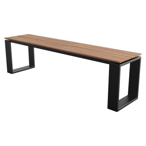 Martin hagebenk svart og teak dekor.