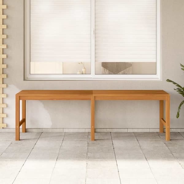 vidaXL havebænk 150 cm massivt teaktræ