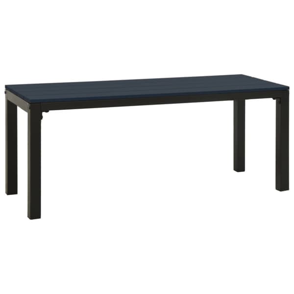vidaXL havebænk 110 cm stål og WPC sort