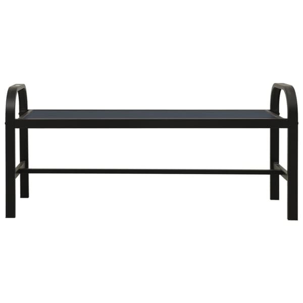 vidaXL havebænk 124,5 cm stål og WPC sort
