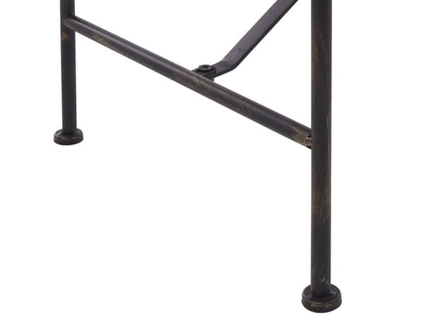 Udendørs Havebænk Sort Metal 130 cm 2 Personer Afrundet Armlæn Fransk Vintage Stil