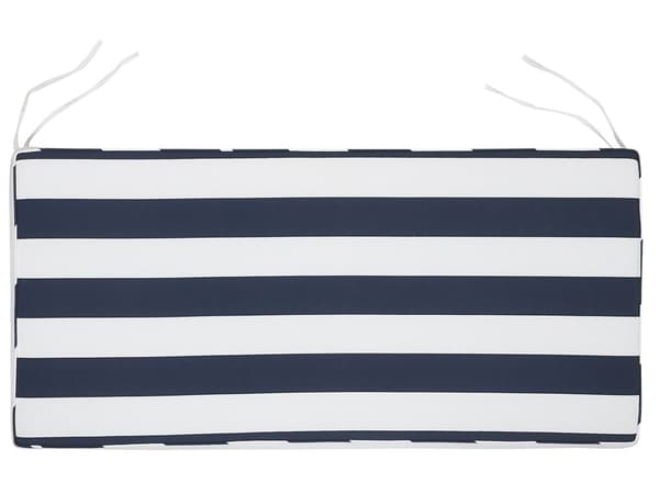 Hagebenk med pute marineblå Akasietre 120 cm Landlig Stil Hagemøbler Balkong Terrasse Hage