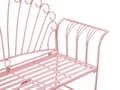 Miniatyrbilde 7 av 8: Hagebenk Rosa Metall 125 cm for Terrasse Hage Balkong