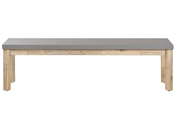 Utendørs Hagebenk Grå Fibersementtopp 180 x 90 cm 3-Seter Moderne Terrassemøbler
