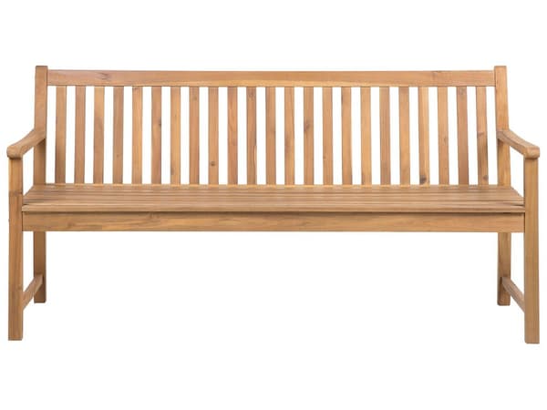 Hagebenk Lys Akasietre 180 cm Spaltedesign Utendørs Uteplass Rustikk Stil