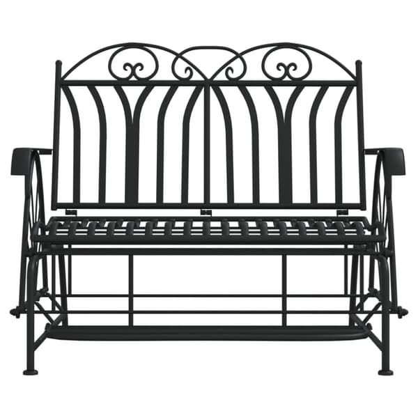 vidaXL Gyngebenk 2 seter 114 cm svart stål